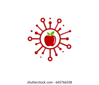 Sharing Fruit Icon Logo Design Element