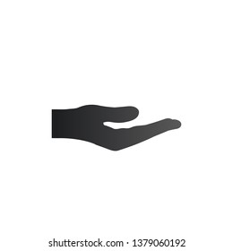Sharing Hand icon. Giving or donation concept. Vector illustration isolated on white background.