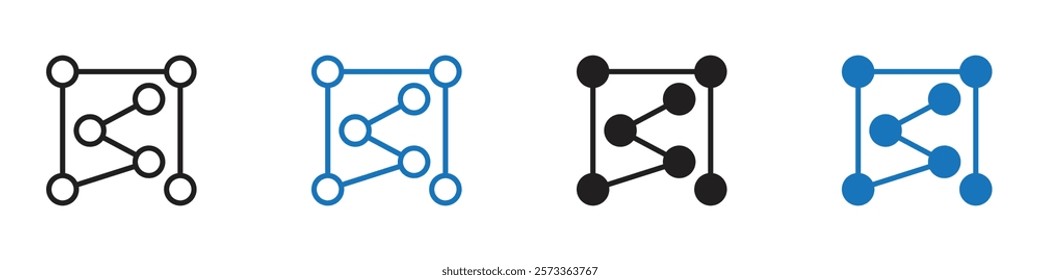 Sharing icon Flat line symbol