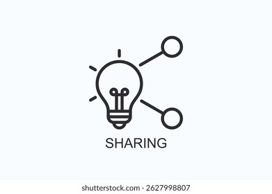 Icono De Uso Compartido O Ilustración vectorial Aislada Del Logotipo