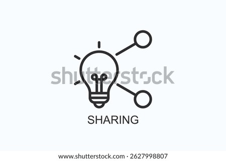 Sharing Icon Or Logo Isolated Vector Illustration