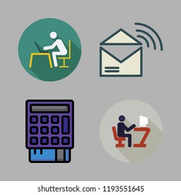 sharing icon set. vector set about rss feed, point of service and studying icons set.