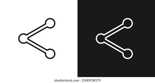 Sharing icon. Icon share isolated on black and white background. Vector EPS 10