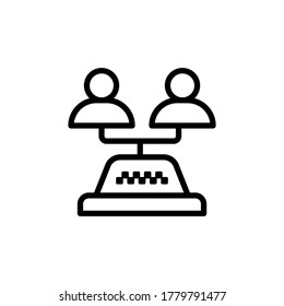 Sharing icon. Simple line, outline vector elements of taxi service icons for ui and ux, website or mobile application