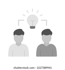 Sharing Ideas icon vector image. Can also be used for Physical Fitness. Suitable for mobile apps, web apps and print media.