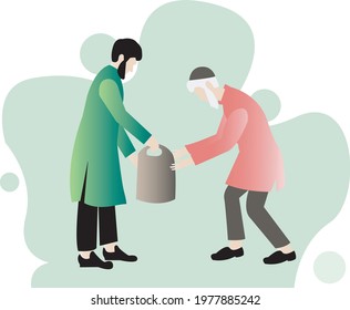 sharing kindness humanity image vector