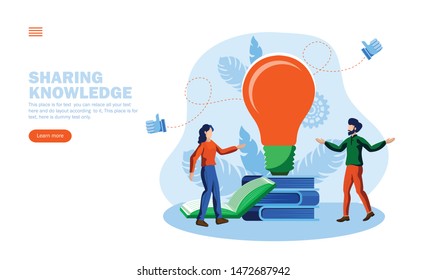 sharing knowledge and ideas vector illustration concept