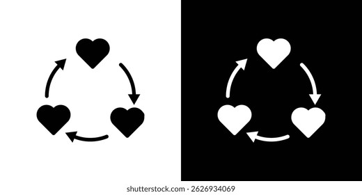 Sharing love icon concept, vector illustration
