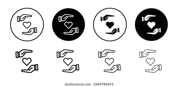 Sharing love icon vector set collection for web