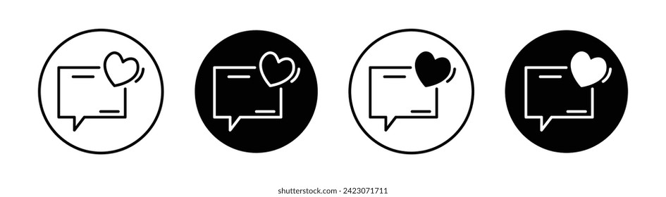 Sharing love vector line icon illustration.