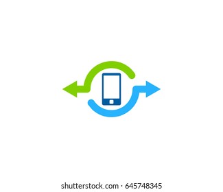 Sharing Mobile Icon Logo Design Element