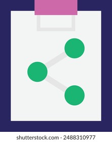 Sharing Network Connection Icon Vector Flat Illustration