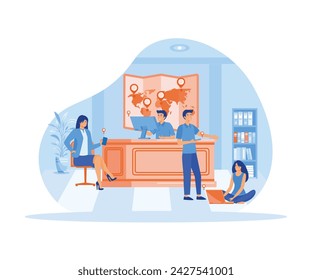  Sharing and search business ideas. collaboration brainstorming and meeting of creative creative people with light bulb ideas. flat vector modern illustration 