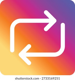 Compartir el ícono de Vector de estilo de degradado plano de redes sociales