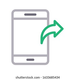 sharing vector color line icon 