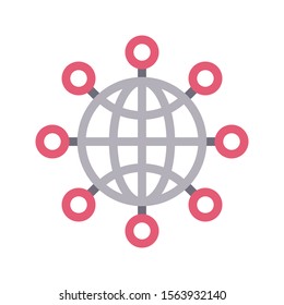 sharing vector colour line icon 