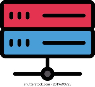 sharing vector colour line icon
