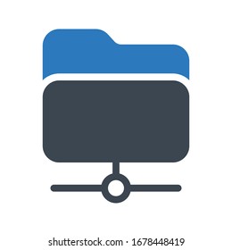 sharing vector glyph color icon 