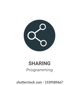Sharing vector icon on white background. Flat vector sharing icon symbol sign from modern programming collection for mobile concept and web apps design.