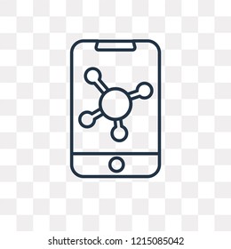 Sharing vector outline icon isolated on transparent background, high quality linear Sharing transparency concept can be used web and mobile