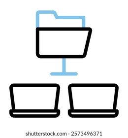 Sharing work Color line icon, editable vector icon, pixel perfect, illustrator ai file