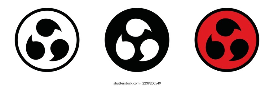 Sharingan icon. Eye sharingan icon, vector illustration