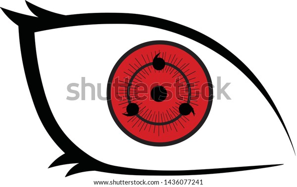 Sharingan Translation Copy Wheel Eye One Stock Vector Royalty