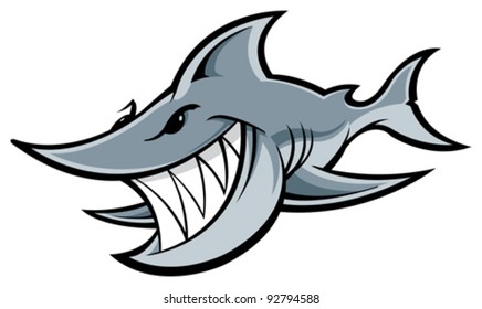 Great White Shark Cartoon Character Stock Vector (Royalty Free ...