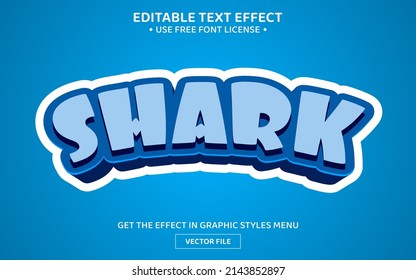 Shark 3D editable text effect template