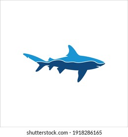 Shark above the Water Modern Logo Symbol