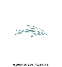 shark abstract logo