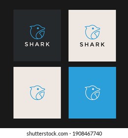 shark abstract logo vector icon illustration