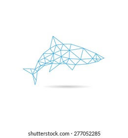 Shark abstract, vector illustration