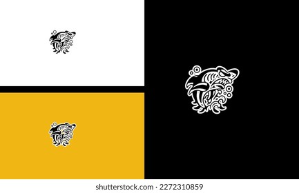 shark angry vector illustration outline design