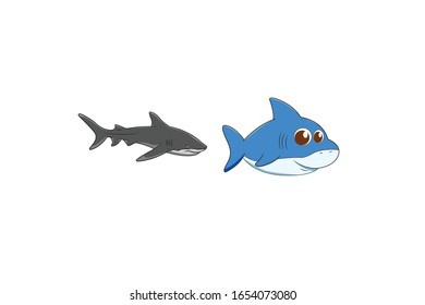 Shark Animal Cartoon Vector Illustration