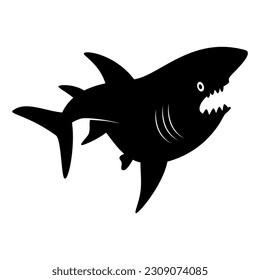 Shark animal silhouette. Vector image