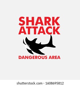 Shark Area Poster Attack Sharks Ocean Stock Vector (Royalty Free ...