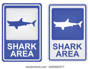 Shark area sign. vector illustration