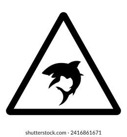 Shark Area Symbol Sign,Vector Illustration, Isolate On White Background Label. EPS10