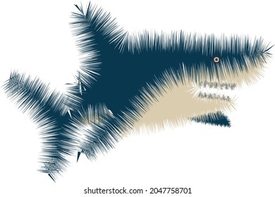 Shark Art Design Vector Illustration 