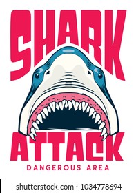 Shark Attack Poster / T Shirt Vector Design
