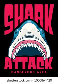 shark attack t shirt / poster design