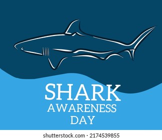 Shark Awareness Day illustration design