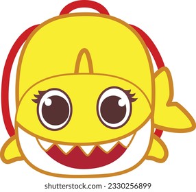  shark backpack for kids, resembling a playful and vibrant shark. It has a main compartment, adjustable straps, and extra pockets for storage. making it an exciting choice for children