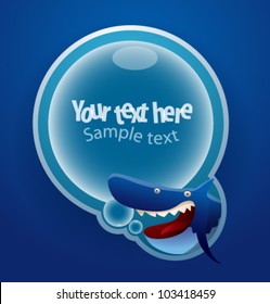 Shark banner, vector 1