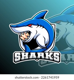 Shark Baseball Animal Logo Sport Club Team Badge