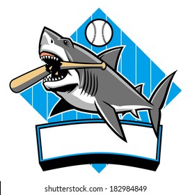 shark baseball mascot