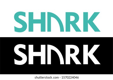 Shark Blue Fin Logotype concept design illustration