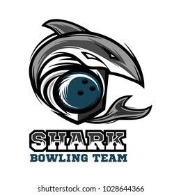 Shark Bowling Logo Vector 02