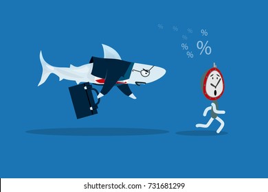 The shark of business copes with difficult situations.